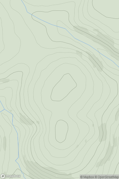 Thumbnail image for Bryn [Welshpool to Hay-on-Wye] showing contour plot for surrounding peak